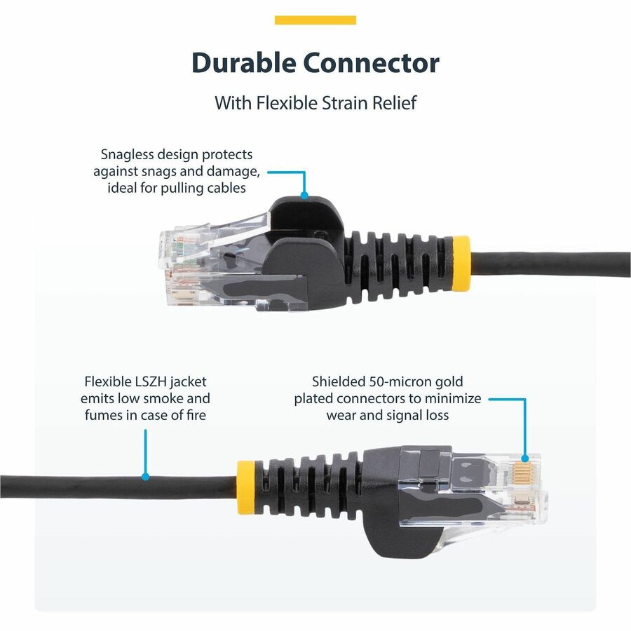StarTech.com Cat.6 Patch Network Cable - 10 ft Category 6 Network Cable for Network Device - First End: 1 x RJ-45 Network - Male - Second End: 1 x RJ-45 Network - Male - Patch Cable - Gold Plated Connector - LSZH - 28 AWG - Blue - 1 Each