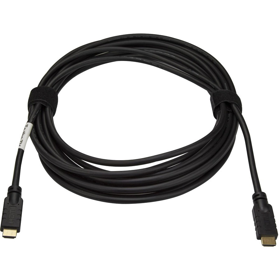 StarTech.com HDMI Audio/Video Cable with Ethernet, 32.81 ft, HDMI 2.0 Male/Male, 18 Gbit/s, 4K@60Hz, Gold Plated, CL2, 24 AWG, Black, 1 Each