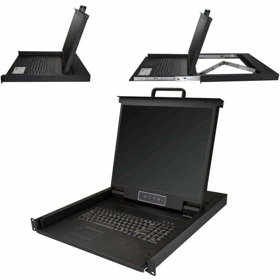 StarTech.com 1U Single Port KVM Console for Server Rack - VGA KVM - 19in
