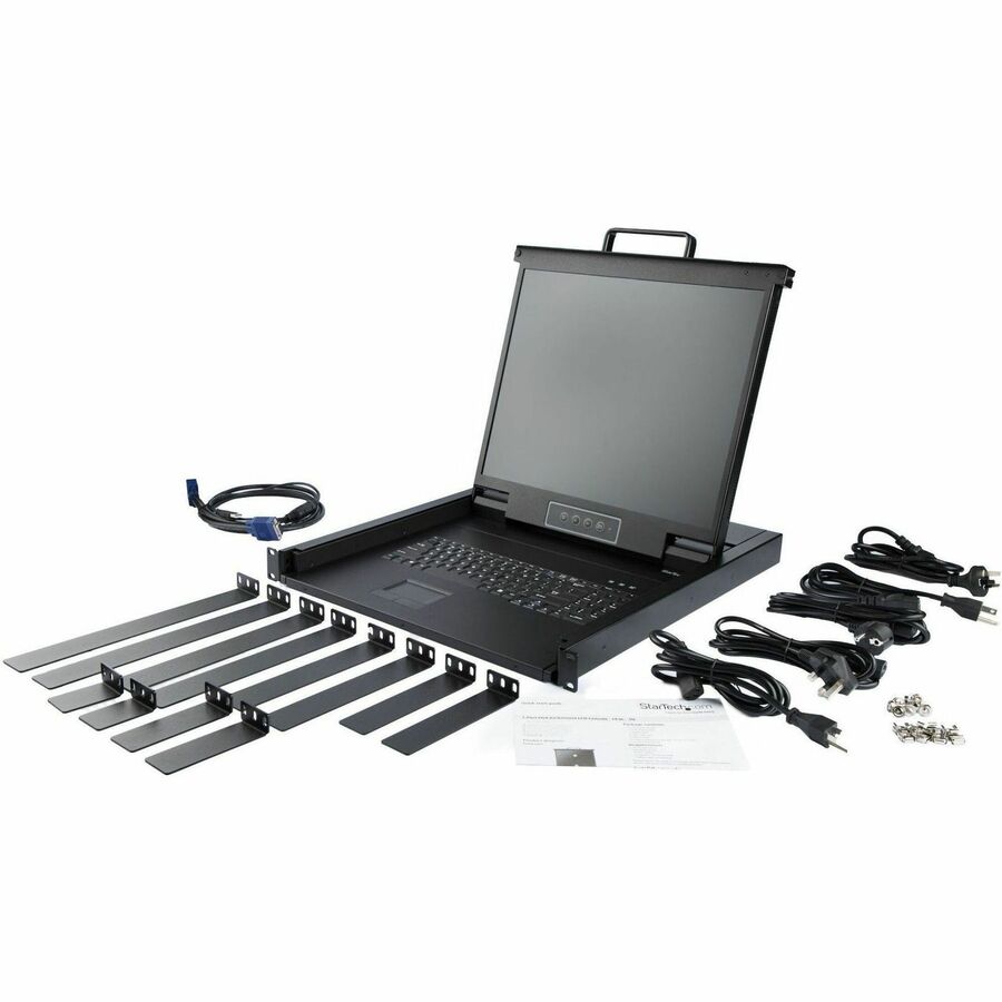 StarTech.com 1U Single Port KVM Console for Server Rack - VGA KVM - 19in