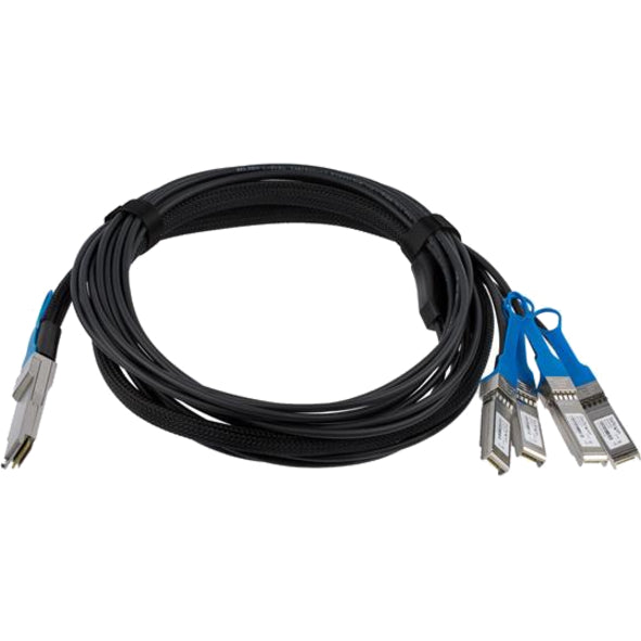 StarTech.com Twinaxial Network Cable - 9.84 ft Twinaxial Network Cable for Network Device, Server, Switch, Router, Transceiver - First End: 1 x QSFP+ Network - Male - Second End: 4 x SFP+ Network - Male - 40 Gbit/s - 30 AWG - Black - 1 Each