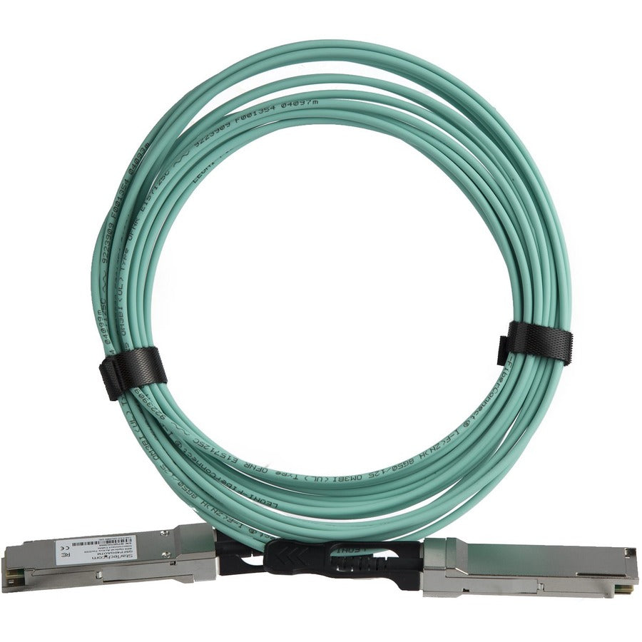 StarTech.com Fiber Optic Network Cable - 22.97 ft Fiber Optic Network Cable for Network Device, Server, Switch, Transceiver, Router - First End: 1 x QSFP+ Network - Male - Second End: 1 x QSFP+ Network - Male - 40 Gbit/s - Black - 1 Each