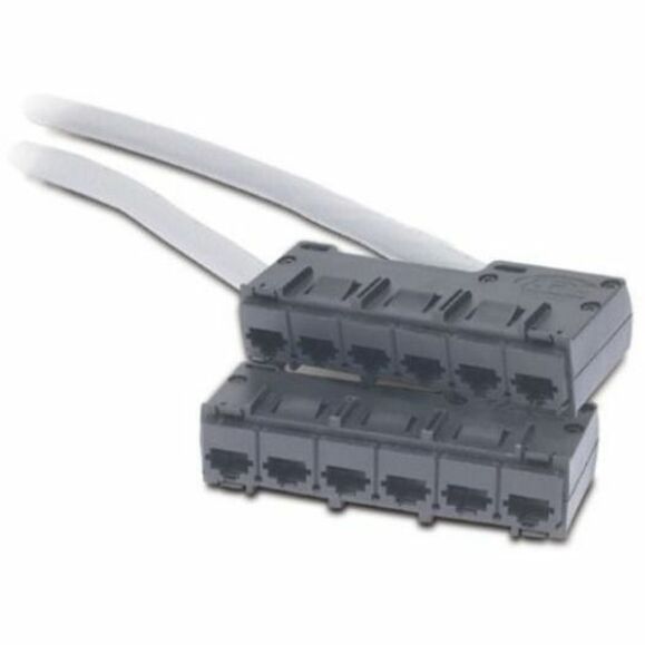 APC by Schneider Electric Cat.5e UTP Network Cable - 7 ft Category 5e Network Cable for Network Device - First End: 6 x RJ-45 Network - Female - Second End: 6 x RJ-45 Network - Female - CMR - Gray - 1 Each - TAA Compliant
