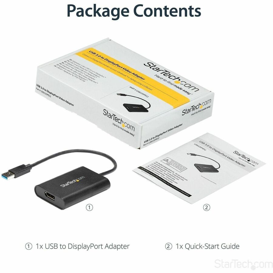 StarTech.com USB to DisplayPort Adapter - USB 3.0 - 4K 30Hz