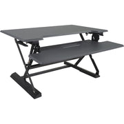 20.50" Height - Desktop, Tabletop - Wood, Steel, Laminate - Charcoal Gray, Black - Scratch Resistant