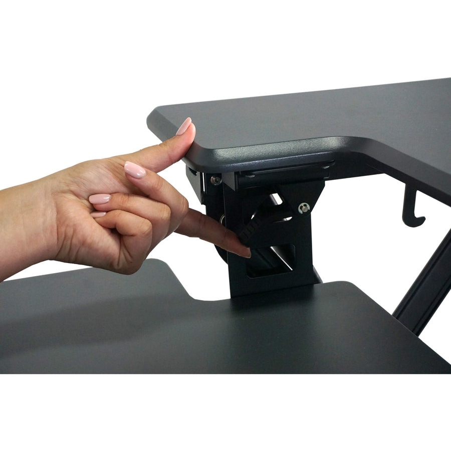 20.50" Height - Desktop, Tabletop - Wood, Steel, Laminate - Charcoal Gray, Black - Scratch Resistant