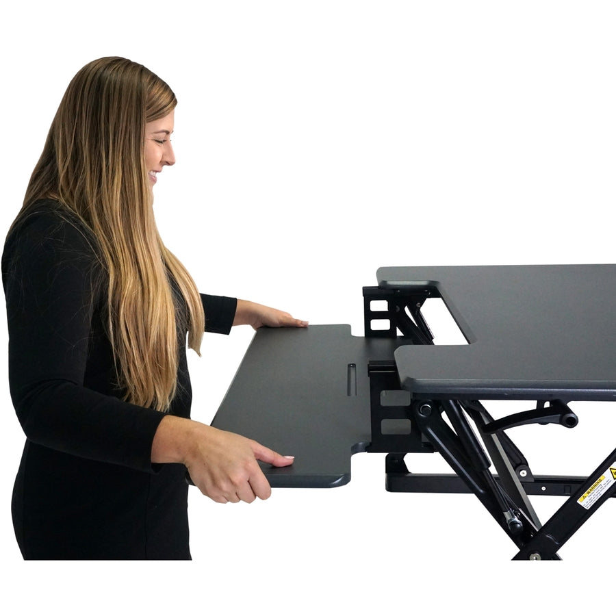 20.50" Height - Desktop, Tabletop - Wood, Steel, Laminate - Charcoal Gray, Black - Scratch Resistant