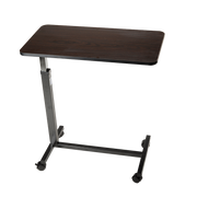 Overbed Table - Mahogany, Adjustable Height 28"–45", 1 Quantity per Case