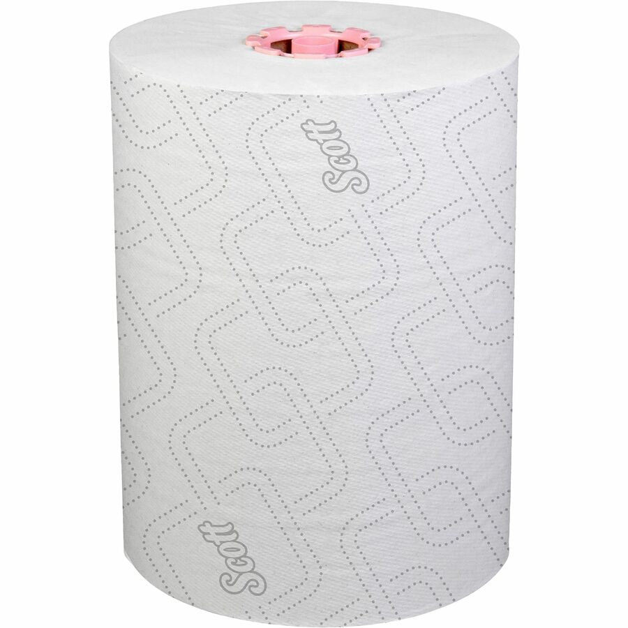 8" Width x 580 ft Length - White, Pink - Paper - 6 / Carton