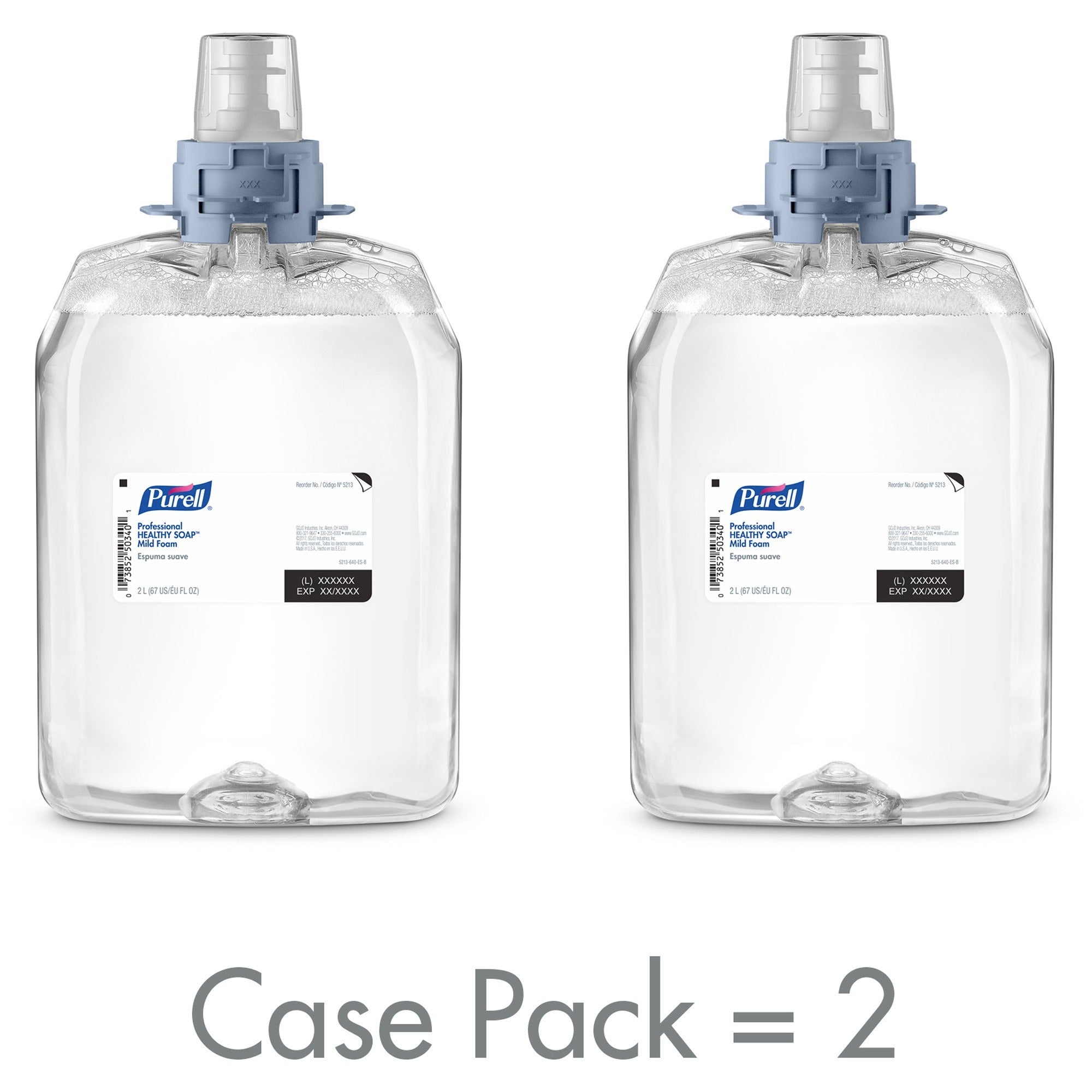 Fragrance-free Scent - 2.11 quart - Dirt Remover, Kill Germs - Hand, Skin - Moisturizing - Clear - Dye-free, Bio-based - 2 / Carton