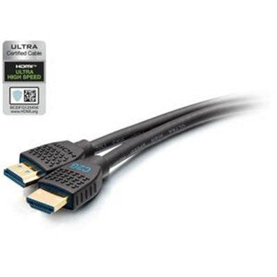 C2G 2ft Performance Ultra High Speed HDMI Cable 2.1 W/ Ethernet - 8K 60Hz  Black Jacket  Blue Insulation