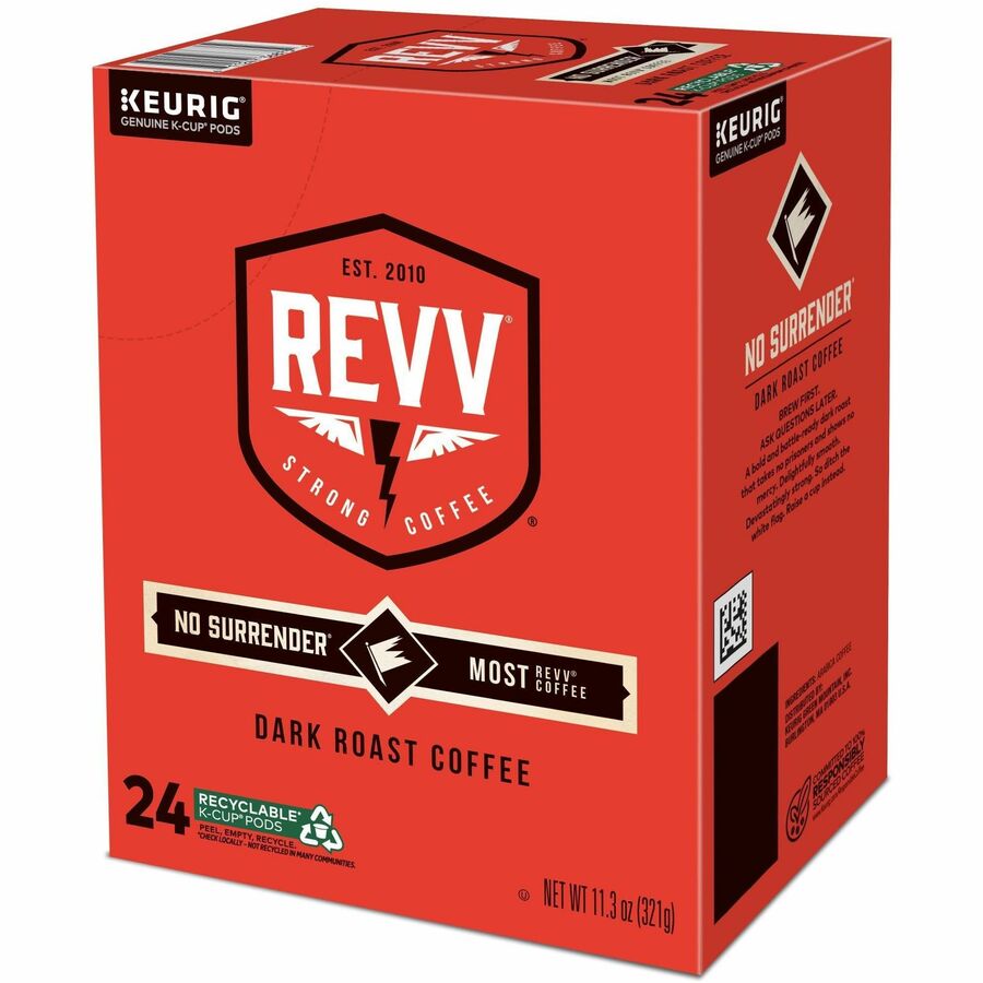 Compatible with Keurig Brewer - Dark - K-Cup, Pod - Kosher - 24 / Pack