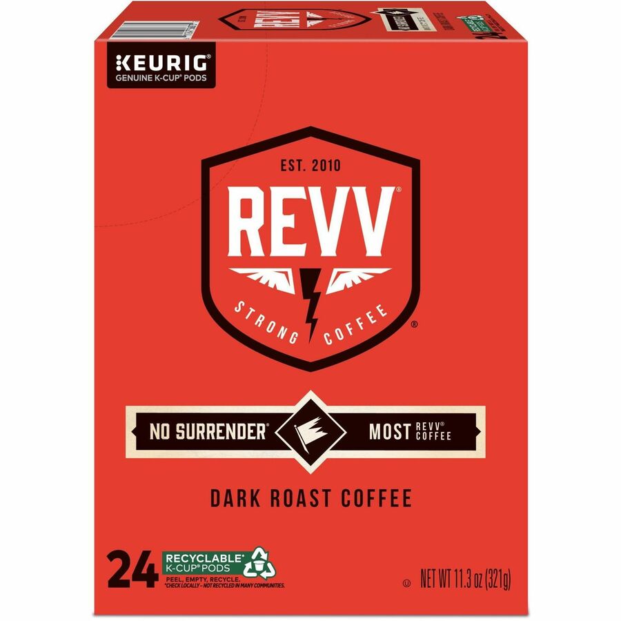 Compatible with Keurig Brewer - Dark - K-Cup, Pod - Kosher - 24 / Pack