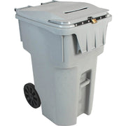 HSM Shredder Collection Cart, Built-in Hasp, Wheels, Gray, 1 Each
