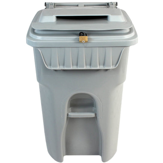HSM Shredder Collection Cart, Built-in Hasp, Wheels, Gray, 1 Each
