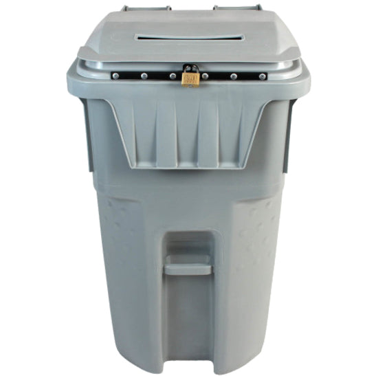 HSM Shredder Collection Cart, Built-in Hasp, Wheels, Gray, 44"H x 26.5"W x 33.8"D, 1 Each