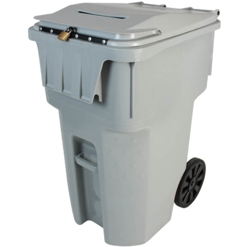 HSM Shredder Collection Cart, Built-in Hasp, Wheels, Gray, 44"H x 26.5"W x 33.8"D, 1 Each