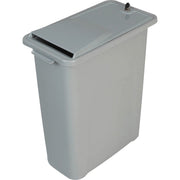 HSM Shred Disposal Bin, Tamper Proof Lid, Lockable Container, Gray, 24" x 11" x 20", 1 Each