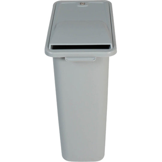 HSM Shred Disposal Bin, Tamper Proof Lid, Lockable Container, Gray, 24" x 11" x 20", 1 Each