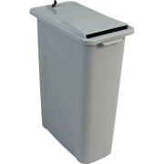HSM Shred Disposal Bin, Tamper Proof Lid, Lockable Container, Gray, 27" x 11" x 20", 1 Each