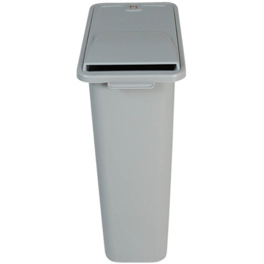 HSM Shred Disposal Bin, Tamper Proof Lid, Lockable Container, Gray, 27" x 11" x 20", 1 Each