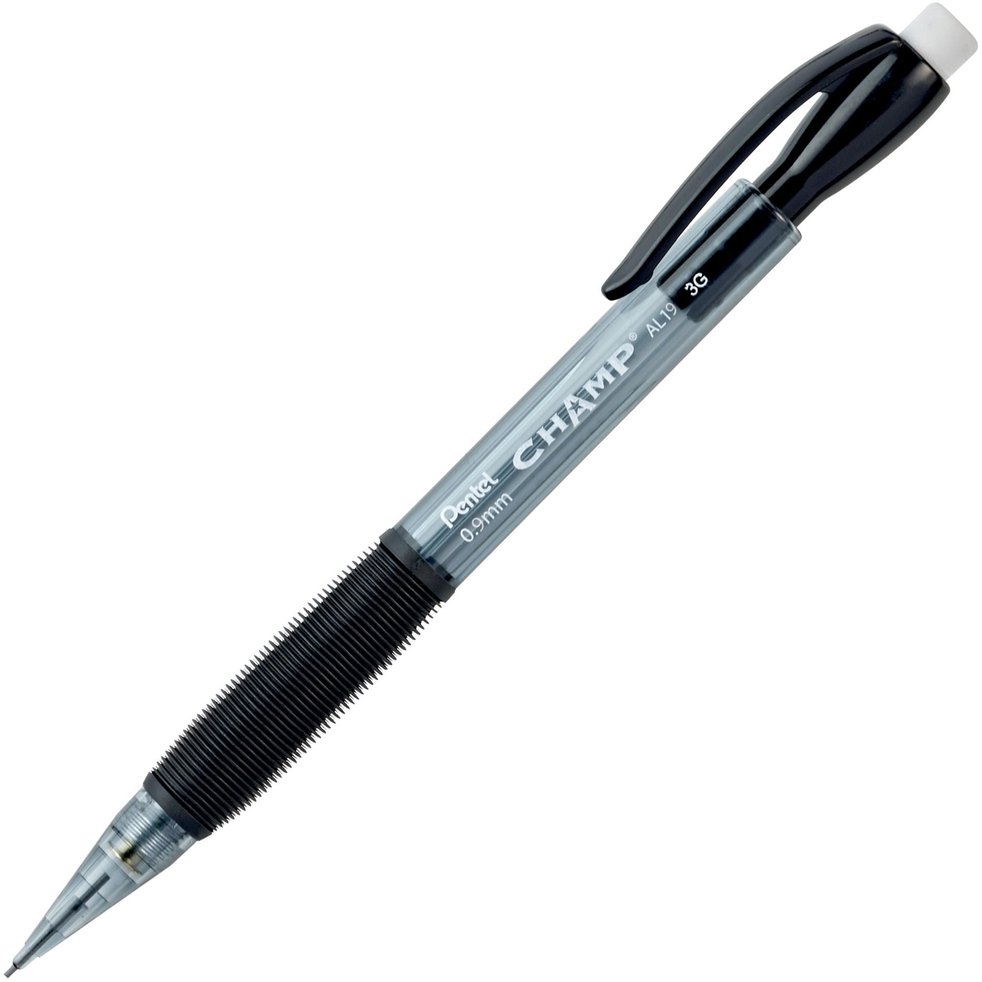 0.9 mm Black Lead - #2 - Translucent Black Plastic Barrel - 1 / Dozen