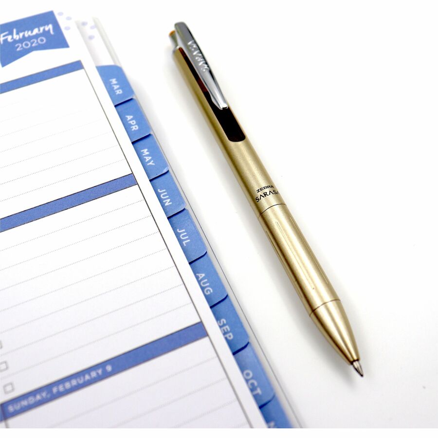 0.7 mm Pen Point - Refillable - Retractable - Liquid Gel Ink - Brass Barrel - 1 Each