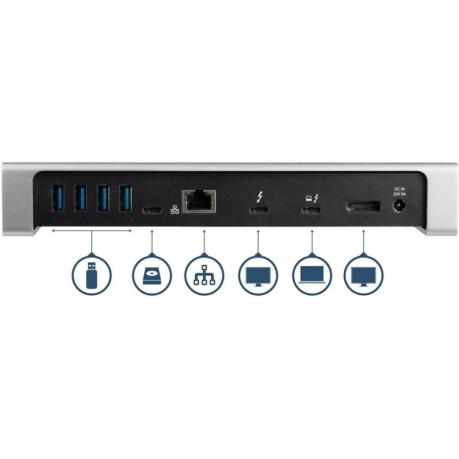 StarTech.com Dual 4K 60Hz Monitor Thunderbolt 3 Dock with 6x USB 3.0 Ports