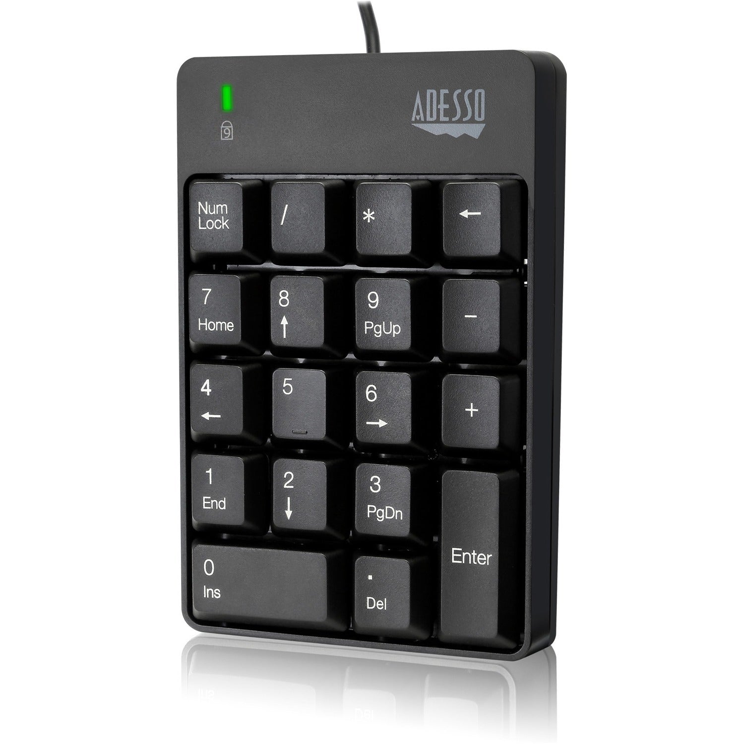 Cable Connectivity - USB Interface - 18 Key(s) - Windows 10, Windows 8, Windows 7 - English (US) - Computer - PC - Membrane Keyswitch - Black
