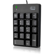 Cable Connectivity - USB Interface - 18 Key(s) - Windows 10, Windows 8, Windows 7 - English (US) - Computer - PC - Membrane Keyswitch - Black