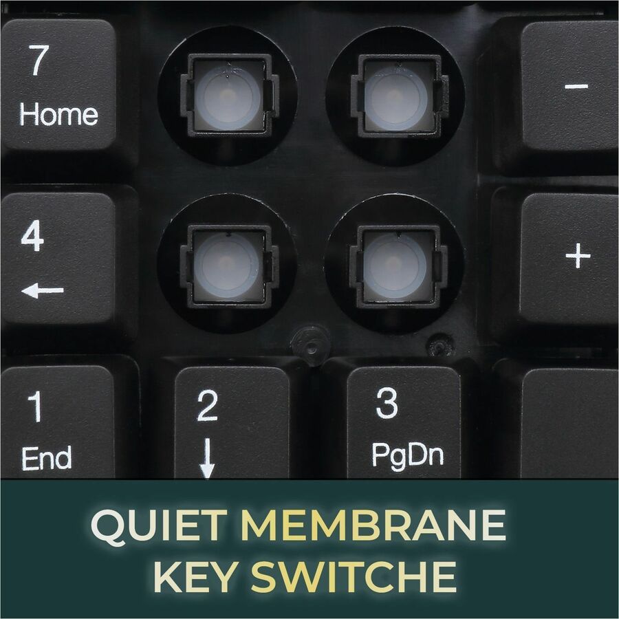 Cable Connectivity - USB Interface - 18 Key(s) - Windows 10, Windows 8, Windows 7 - English (US) - Computer - PC - Membrane Keyswitch - Black