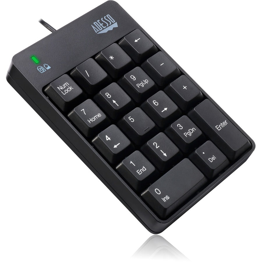 Cable Connectivity - USB Interface - 18 Key(s) - Windows 10, Windows 8, Windows 7 - English (US) - Computer - PC - Membrane Keyswitch - Black