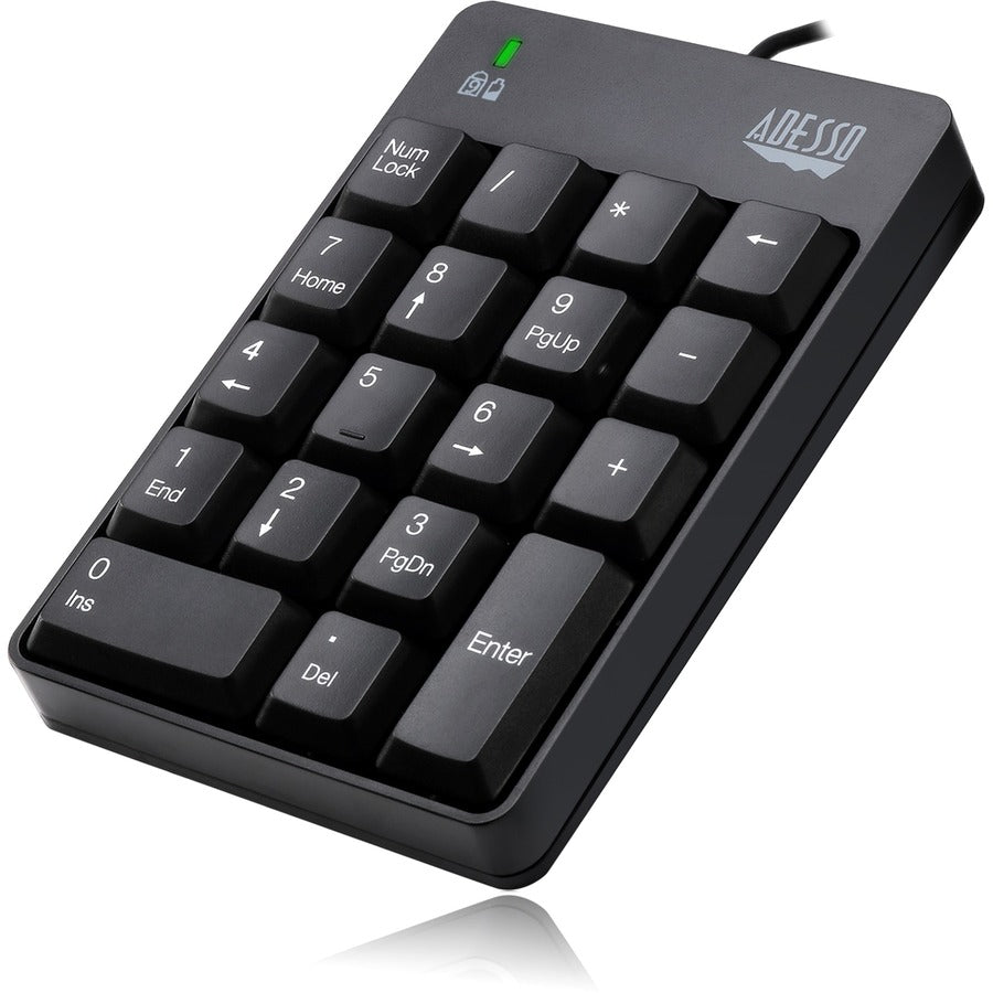Cable Connectivity - USB Interface - 18 Key(s) - Windows 10, Windows 8, Windows 7 - English (US) - Computer - PC - Membrane Keyswitch - Black
