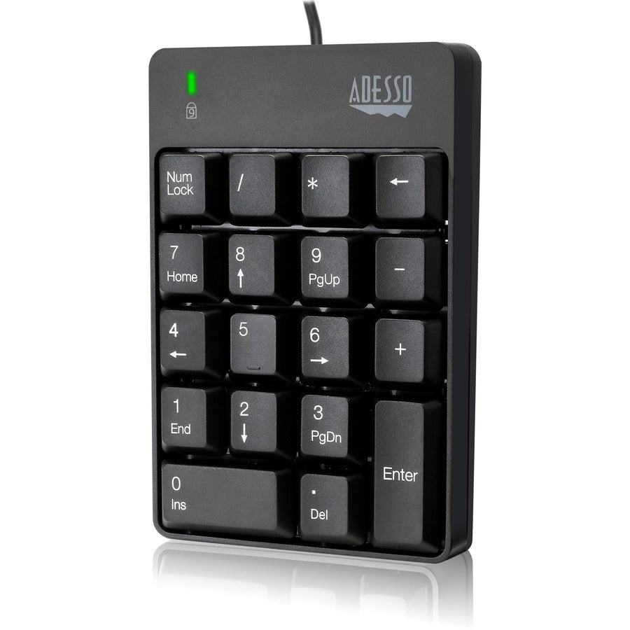 Cable Connectivity - USB Interface - 18 Key(s) - Windows 10, Windows 8, Windows 7 - English (US) - Computer - PC - Membrane Keyswitch - Black