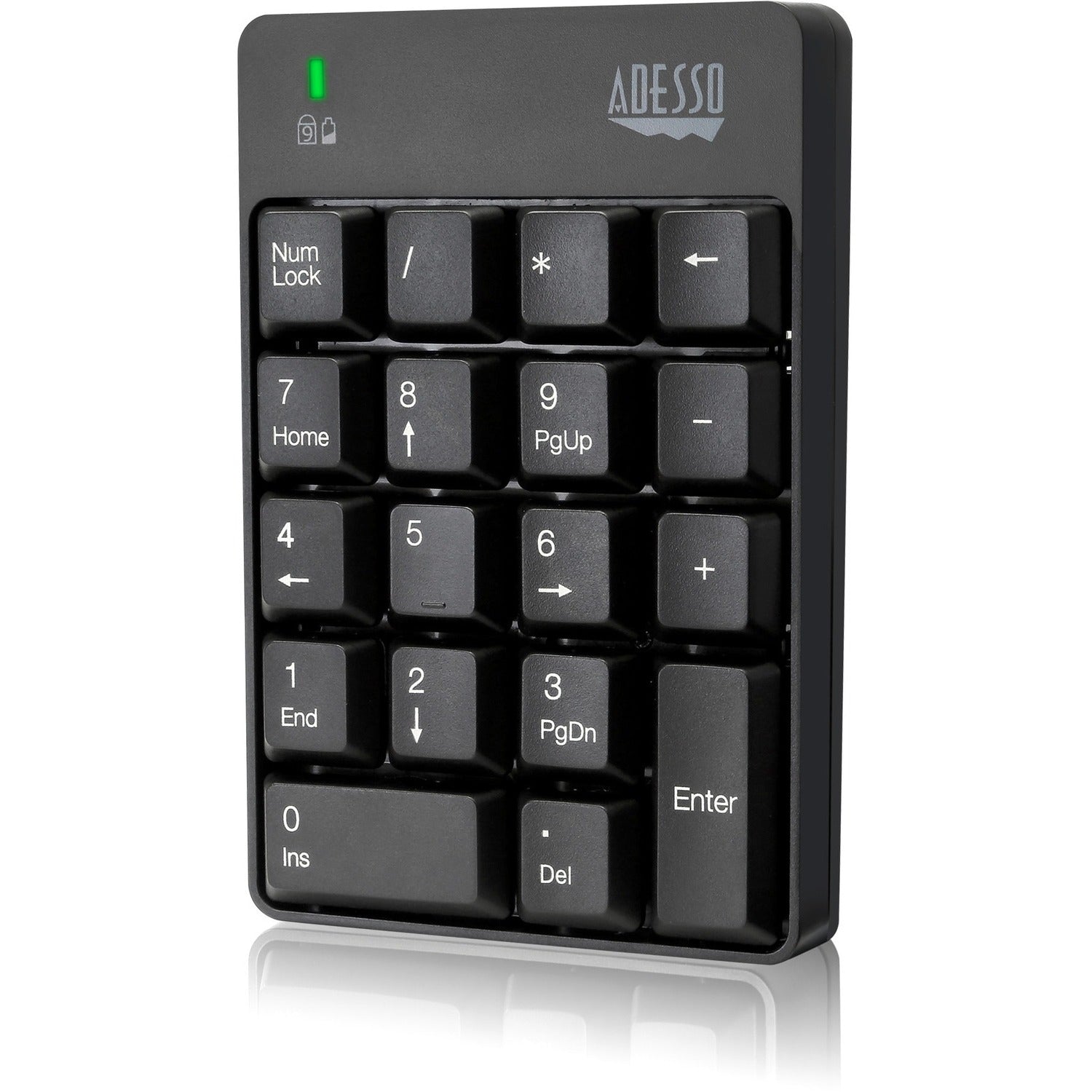 Wireless Connectivity - RF - 30 ft - 2.40 GHz - USB Interface - 18 Key(s) - Windows 10, Windows 8, Windows 7 - English (US) - Computer - PC - Membrane Keyswitch - AAA Battery Size Supported - Black
