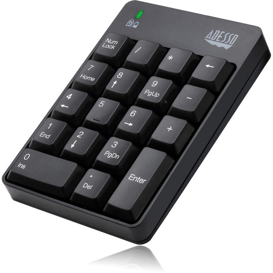 Wireless Connectivity - RF - 30 ft - 2.40 GHz - USB Interface - 18 Key(s) - Windows 10, Windows 8, Windows 7 - English (US) - Computer - PC - Membrane Keyswitch - AAA Battery Size Supported - Black