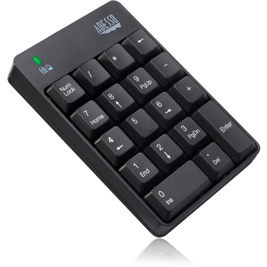 Wireless Connectivity - RF - 30 ft - 2.40 GHz - USB Interface - 18 Key(s) - Windows 10, Windows 8, Windows 7 - English (US) - Computer - PC - Membrane Keyswitch - AAA Battery Size Supported - Black
