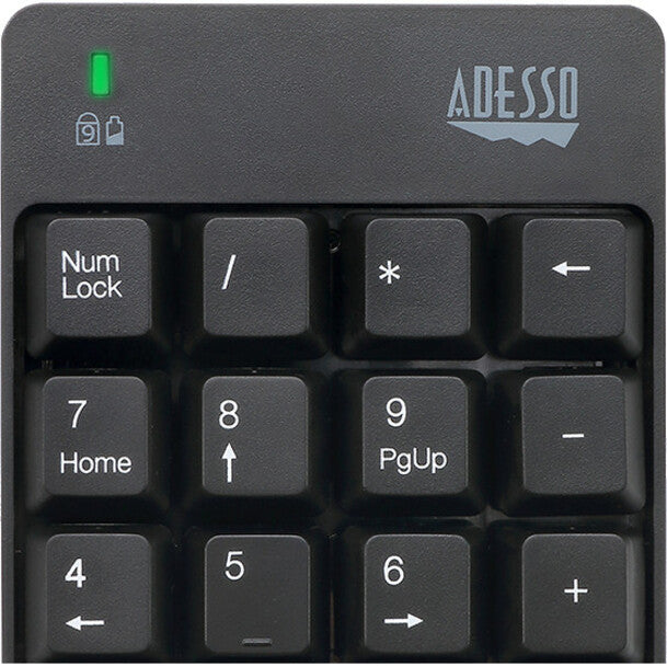 Wireless Connectivity - RF - 30 ft - 2.40 GHz - USB Interface - 18 Key(s) - Windows 10, Windows 8, Windows 7 - English (US) - Computer - PC - Membrane Keyswitch - AAA Battery Size Supported - Black