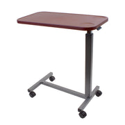 Plastic Overbed Table, Cherry, Adjustable Height 29.33"–43.30", 1 Quantity per Case
