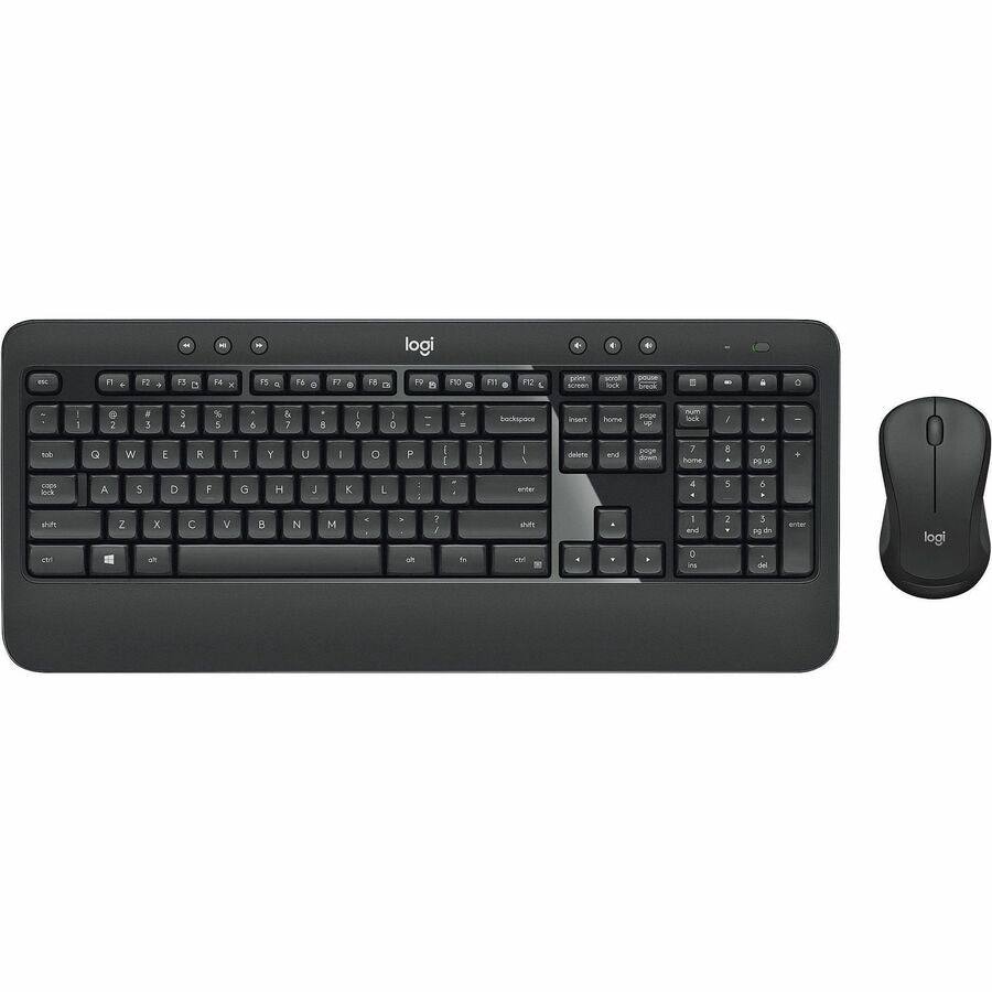 USB Wireless RF Keyboard - Black - USB Wireless RF Mouse - Optical - 1000 dpi - Scroll Wheel - QWERTY - Black - Media Player, Calculator, On/Off Switch, Battery Hot Key(s) - Symmetrical - AA - Compatible with Desktop Computer for PC - 1 Each