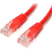 StarTech.com Molded Cat5e UTP Patch Cable - 6 ft Category 5e Network Cable for Network Device - First End: 1 x RJ-45 - Male - Second End: 1 x RJ-45 - Male - Patch Cable - Red - 1 Each