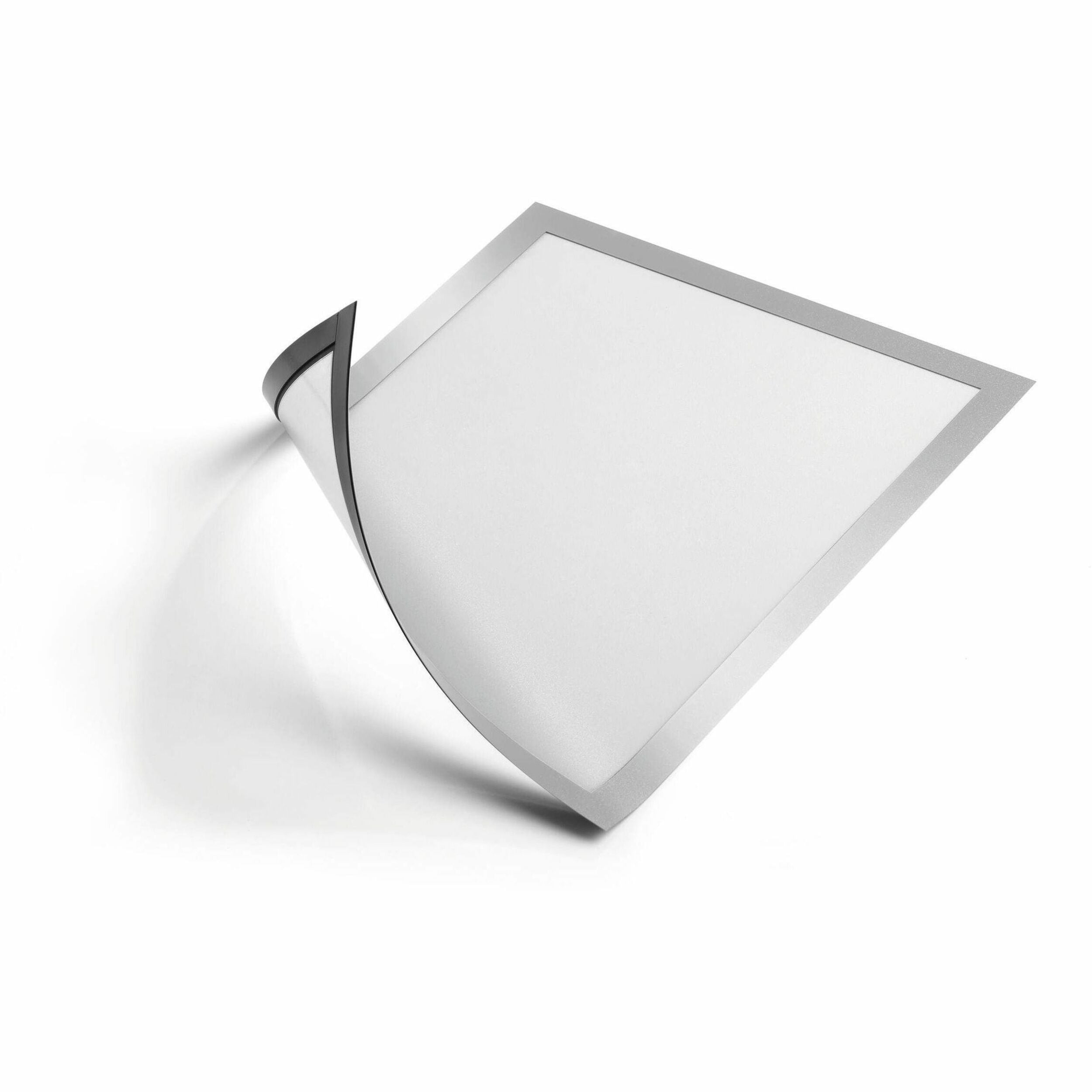 DURABLE DURAFRAME Document Frame - Holds 8.50" x 11" Insert - Rectangle - Surface - Horizontal, Vertical - Sturdy, Magnetic, Self-adhesive - Silver - 2 / Pack