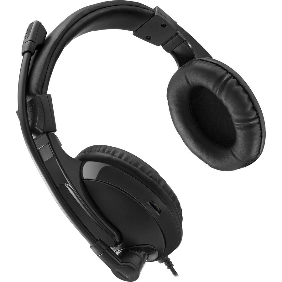 Stereo - Mini-phone (3.5mm) - Wired - 32 Ohm - 20 Hz to 20 kHz - Over-the-head - Binaural - Circumaural - 6 ft Cable - Omni-directional Microphone - Black