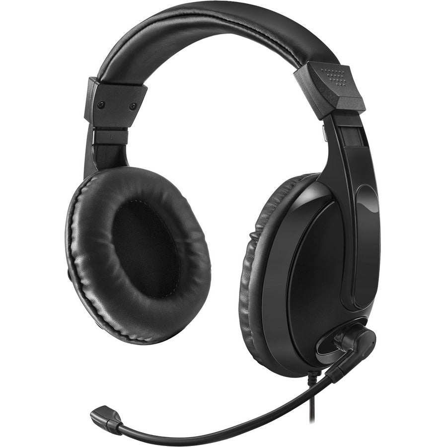 Stereo - Mini-phone (3.5mm) - Wired - 32 Ohm - 20 Hz to 20 kHz - Over-the-head - Binaural - Circumaural - 6 ft Cable - Omni-directional Microphone - Black