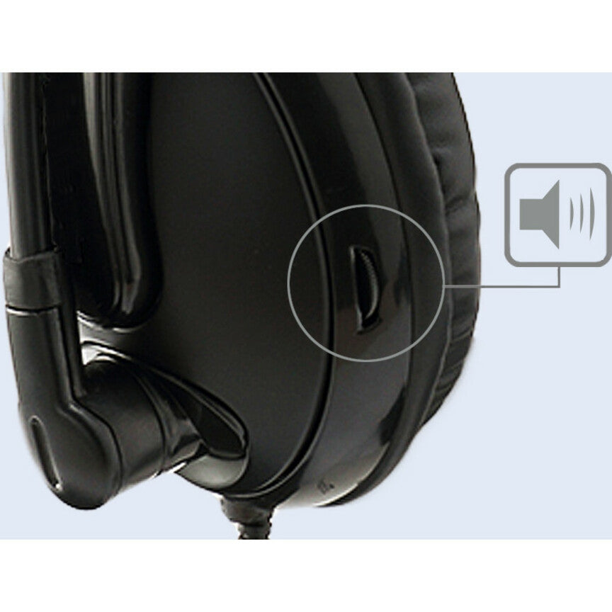 Stereo - Mini-phone (3.5mm) - Wired - 32 Ohm - 20 Hz to 20 kHz - Over-the-head - Binaural - Circumaural - 6 ft Cable - Omni-directional Microphone - Black