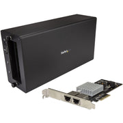 StarTech.com Thunderbolt 3 to 2-port 10GbE NIC Chassis - External PCIe Enclosure Plus Card
