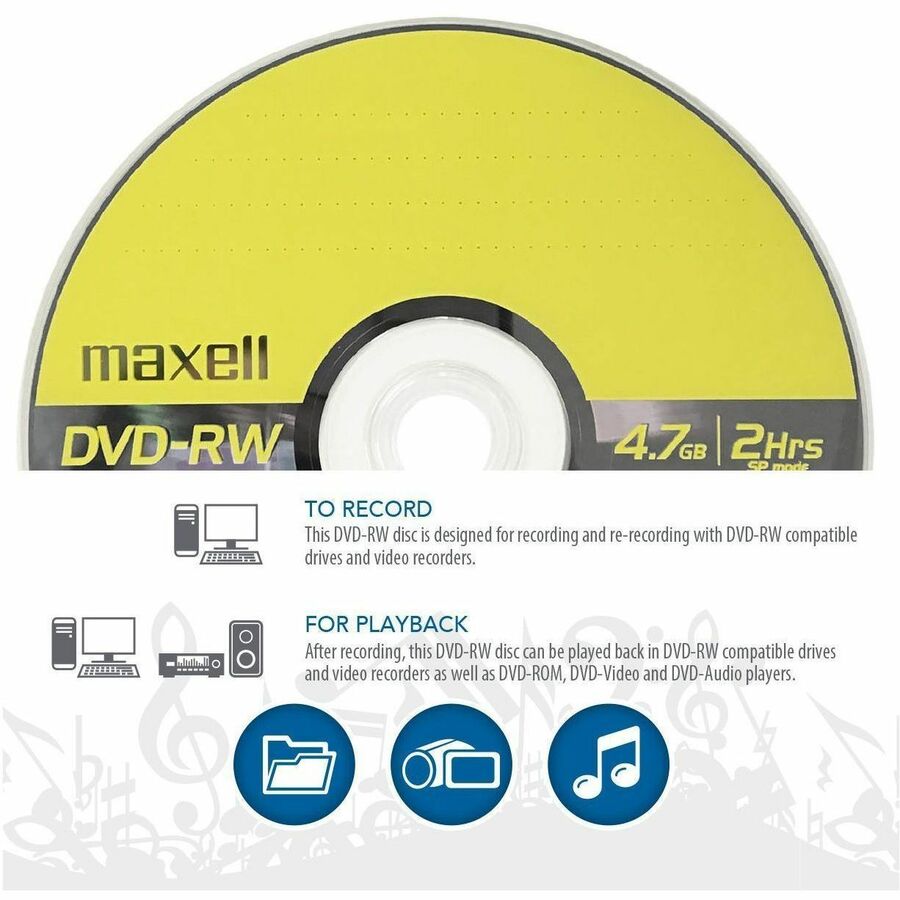 120mm - Single-layer Layers - 2 Hour Maximum Recording Time