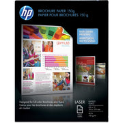 HP Glossy Brochure Paper - White - 97 Brightness - Letter - 8 1/2" x 11" - 40 lb Basis Weight - Glossy - White - 1 Pack