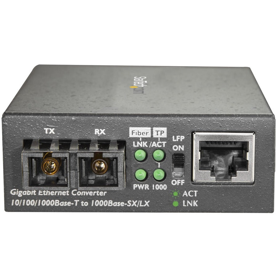 StarTech.com Gigabit Ethernet to SC Fiber Media Converter - 1000Base-SX - Multimode 550 m