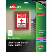 5" Width x 7" Length - Removable Adhesive - Rectangle - Laser, Inkjet - White - Film - Water Resistant - 2 / Sheet - 15 Total Sheets - 30 Total Label(s) - 30 / Pack